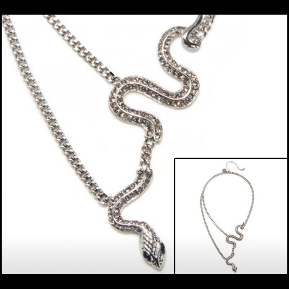 ltd edition art-deco abstract snake necklace - Picture 4 of 5